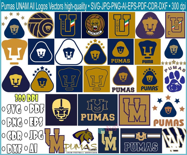 All Pumas UNAM Mexico Logos Svg eps pdf png jpg ai dxf cdr Bundle all-pumas-unam-mexico-logos-svg-eps-pdf-png-jpg-ai-dxf-cdr-bundle