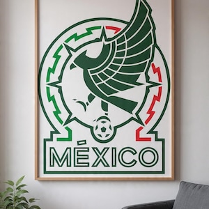 Mexico National Football Team Soccer Logos Bundle • PNG-Jpg Version Vector Graphic • Cut Files Poster • Digital Download • Print image 2