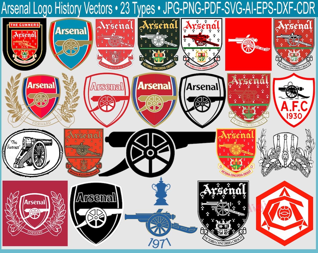 All Arsenal London Logos Vector Bundle • Whole History • Pdf-png-jpg-ai ...