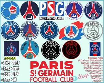 All PSG Logos Svg-eps-pdf-png-jpg-ai-dxf-cdr Bundle, Paris Saint