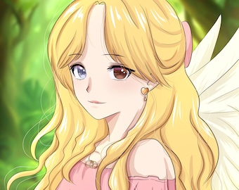 Comisión de personaje de anime personalizado, fanart apto para todo público, personaje original