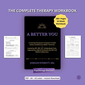 52-Week Personal Growth Workbook: CBT DBT ACT Mental Health Binder for Growth & Clarity, A Better You Master Journal pdf