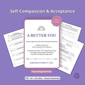 ACT & CBT Self-Compassion Workbook: Your Guide to Quieting the Inner Critic and Perfectionism (PDF)