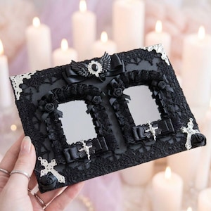 Ita Bag Insert Board DIY Kit, Gothic Kawaii Pin Display Board Zubehör, Anime Badge Decor Set, Lace Ribbon Decoden Kit