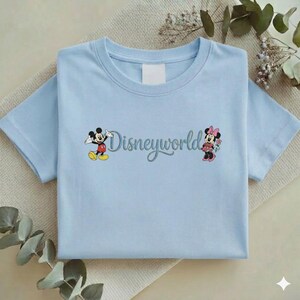 Embroidered Disneyworld Embroidered Sweatshirt, Mickey and Minnie Mouse Tee, Disney Family Trip Shirt, Disneyland Gifts Y-24022624 bild 2