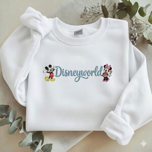 Embroidered Disneyworld Embroidered Sweatshirt, Mickey and Minnie Mouse Tee, Disney Family Trip Shirt, Disneyland Gifts Y-24022624 bild 13