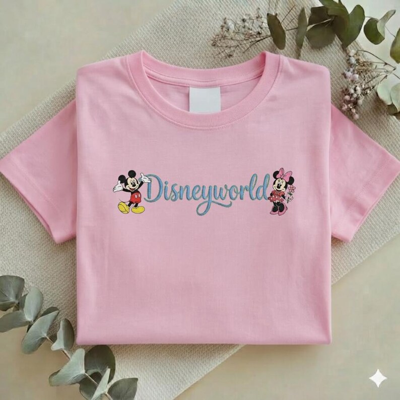 Embroidered Disneyworld Embroidered Sweatshirt, Mickey and Minnie Mouse Tee, Disney Family Trip Shirt, Disneyland Gifts Y-24022624 bild 6
