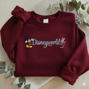 Embroidered Disneyworld Embroidered Sweatshirt, Mickey and Minnie Mouse Tee, Disney Family Trip Shirt, Disneyland Gifts Y-24022624 bild 19