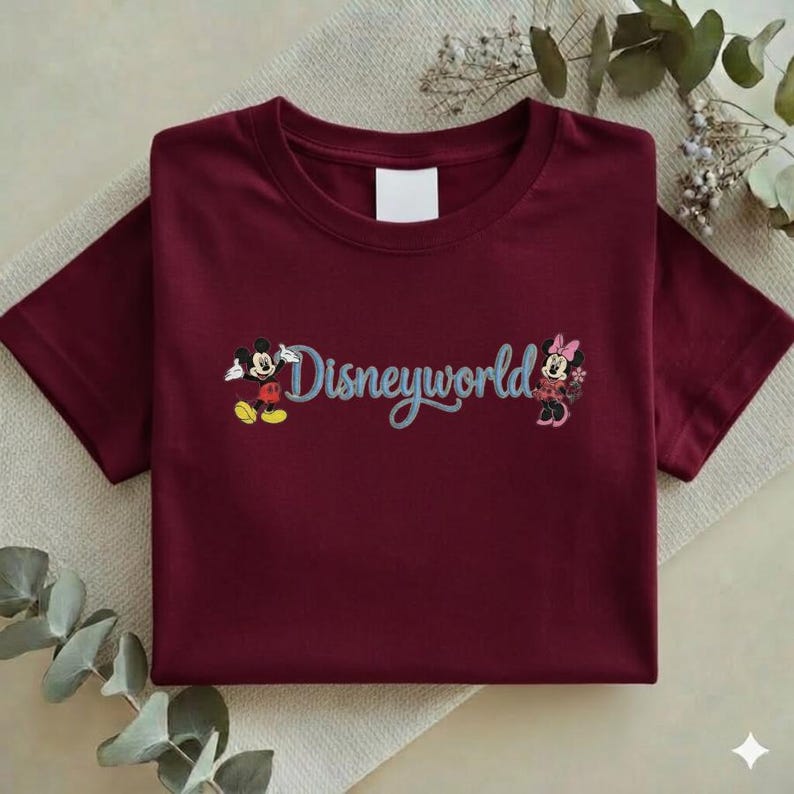 Embroidered Disneyworld Embroidered Sweatshirt, Mickey and Minnie Mouse Tee, Disney Family Trip Shirt, Disneyland Gifts Y-24022624 bild 18