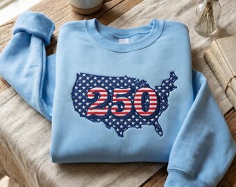 We The People 250 Years Embroidered Sweatshirt, Retro American Constitution Crewneck, Patriotic Heritage Embroidery Pullove R-15042614