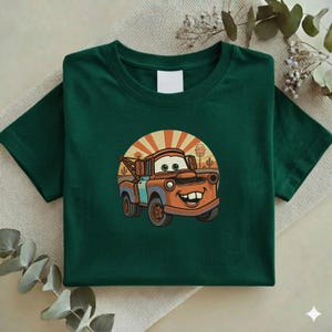Embroidered Tow Mater Sweatshirt, Retro Cars Movie Embroidered Tee, Mater Tow Truck Vintage Shirt, Disney Cars Character Gift Y-02032618S image 16
