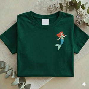 The Little Mermaid Embroidered Sweatshirt, Ariel Disney Princess Shirt, Mermaid Embroidery, Under the Sea Gift Y-03032603S image 16