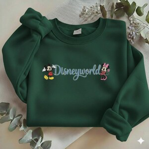 Embroidered Disneyworld Embroidered Sweatshirt, Mickey and Minnie Mouse Tee, Disney Family Trip Shirt, Disneyland Gifts Y-24022624 bild 17