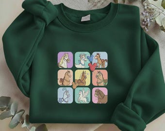 Embroidered Disney Horses Sweatshirt, Maximus Bullseye Pegasus Crewneck, Vintage Magic Kingdom Horse Shirt, Disney Trip Outfit R-31032612