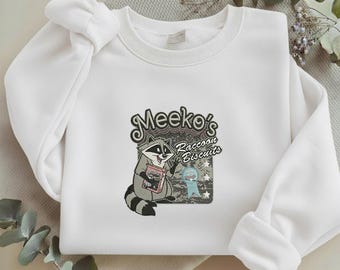 Embroidered Meeko's Raccoon Biscuits Sweatshirt, Vintage Disney Meeko Crewneck, Custom Pocahontas Embroidery Shirt R-31032609