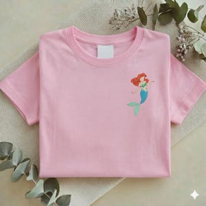 The Little Mermaid Embroidered Sweatshirt, Ariel Disney Princess Shirt, Mermaid Embroidery, Under the Sea Gift Y-03032603S image 1