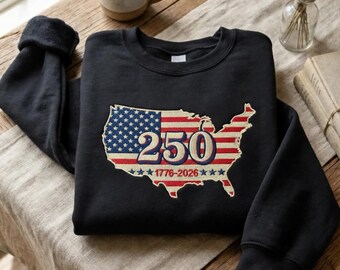 Vintage USA Flag Map Embroidered Sweatshirt, Retro American Pride, Patriotic United States Embroidery, Classic USA Map Sweater R-15042602
