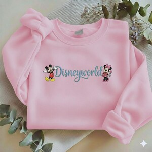 Embroidered Disneyworld Embroidered Sweatshirt, Mickey and Minnie Mouse Tee, Disney Family Trip Shirt, Disneyland Gifts Y-24022624 bild 7