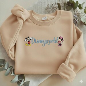Embroidered Disneyworld Embroidered Sweatshirt, Mickey and Minnie Mouse Tee, Disney Family Trip Shirt, Disneyland Gifts Y-24022624 bild 5