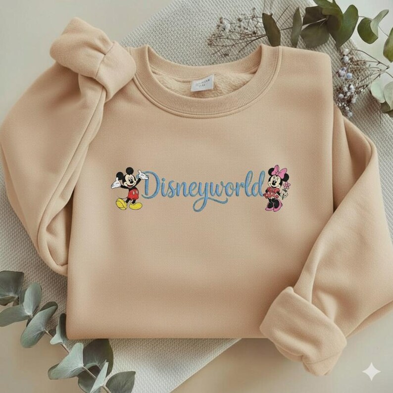 Embroidered Disneyworld Embroidered Sweatshirt, Mickey and Minnie Mouse Tee, Disney Family Trip Shirt, Disneyland Gifts Y-24022624 bild 5