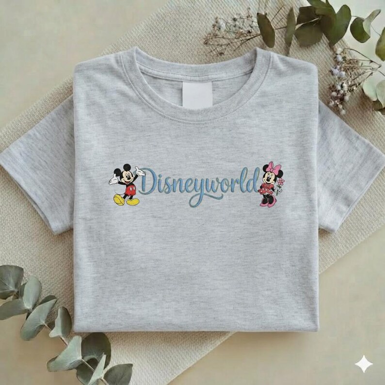 Embroidered Disneyworld Embroidered Sweatshirt, Mickey and Minnie Mouse Tee, Disney Family Trip Shirt, Disneyland Gifts Y-24022624 bild 8