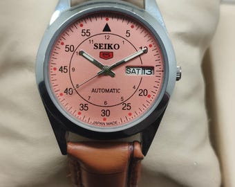 Vintage Rare Seiko 5 Automatic 21jewels Yellow Dial Movement No