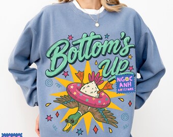 Bottoms Up Duck PNG, Preppy Summer Duck PNG, Lake Girl Shirt Design, Colorful Beach Vacation Graphic, Digital Download