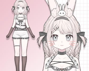Premade Live2D Vtuber-model: klaar voor gebruik, compatibel met VTubeStudio