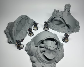 Large Fortified Terrain Piece - 28mm 32mm Sci-Fi Wargaming Scenery