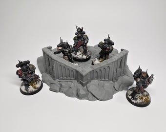 Sci-Fi Trench Terrain Section 4 - 28mm 32mm Battlefield Cover Scenery