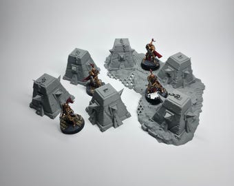 Dragon Teeth Barricades Terrain - 28mm 32mm Sci-Fi Wargaming Scenery