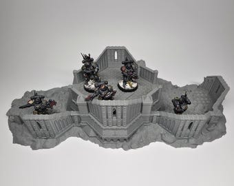 Sci-Fi Trench Terrain Section 3 - 28mm 32mm Battlefield Cover Scenery