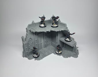 Gothic Industrial Ruins Terrain 2 - 28mm 32mm Sci-Fi Wargaming Scenery