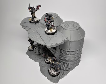 Scrap Fuel Tanks Terrain 1 - 28mm 32mm Sci-Fi Wargaming Scenery