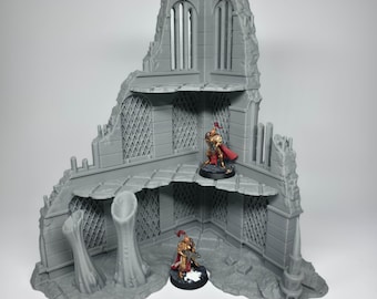 Alien Infested Building Terrain 3 - 28mm 32mm Sci-Fi Wargaming Scenery