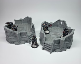 Sci-Fi Bunker Terrain Set - 28mm 32mm Battlefield Cover Scenery