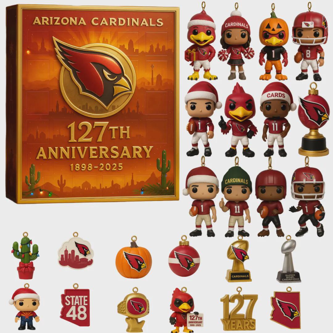Discover Arizonna Cardinals Advent Calendar 2025, football Football Fan Merch, 127th Anniversary Christmas Gift