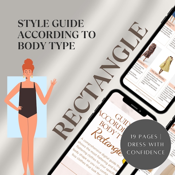 Rectangle Body Shape Style Guide | Wardrobe Tips (PDF) - Etsy Canada