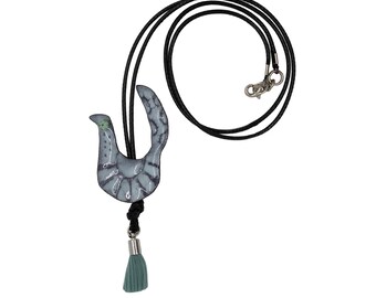 FOG BIRD Enamel Necklace