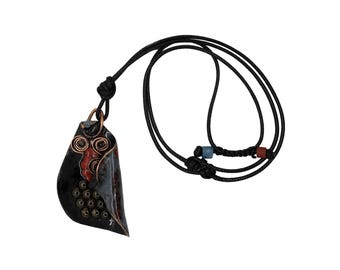 Owl Enamel Necklace