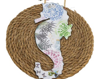 Enamel Seahorse Wall Hanging