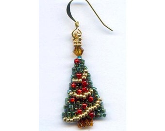 pdf - Beaded Christmas Tree Earring (Instructions)