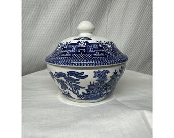Vintage Churchill Blue Willow Fine English Creamer Made in Staffordshire England