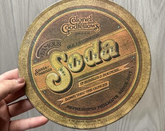 Colonel Goodfellows Old Fashioned Sassafras Soda Counter Table Mat Retro Soda