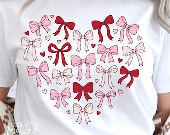 Coquette Valentines Heart SVG PNG, maglietta Fesival, amore, maglietta di San Valentino - Download digitale