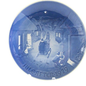 B&G Bing and Grondahl 1979 Porcelain Plate White Christmas Denmark Boxed 7.25 inch