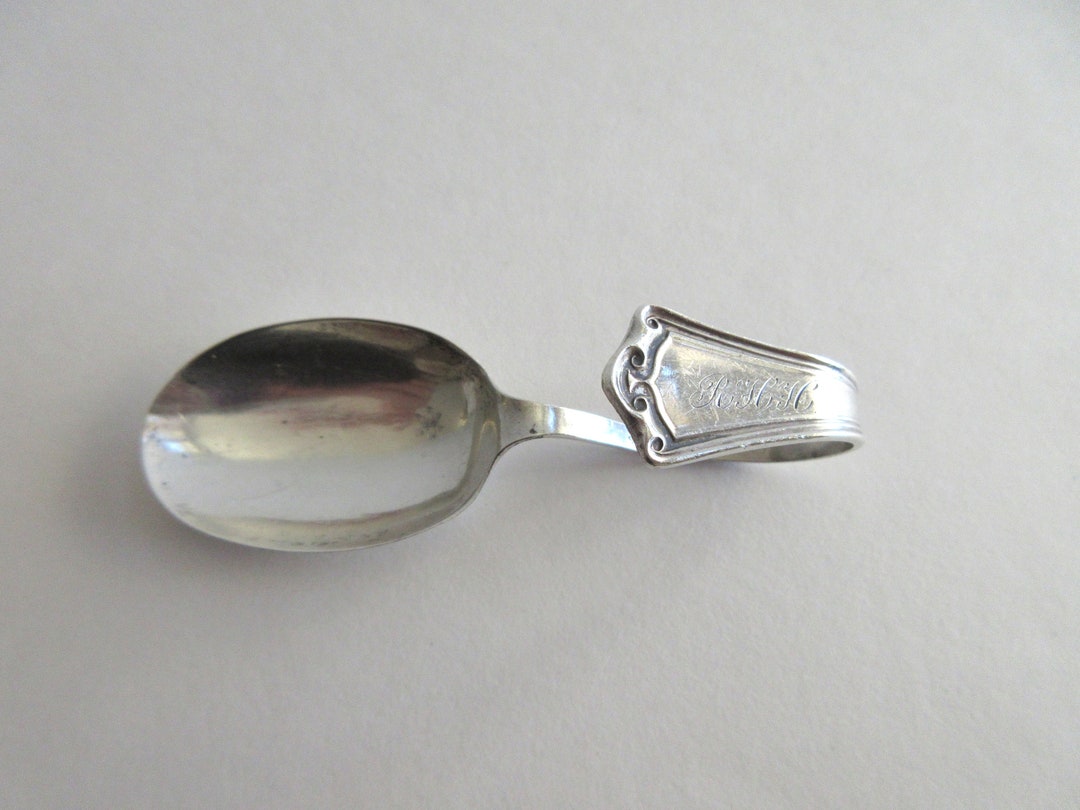 Antique Baby Spoon Manchester Silver Co. 1918 Monogram R H H Etsy