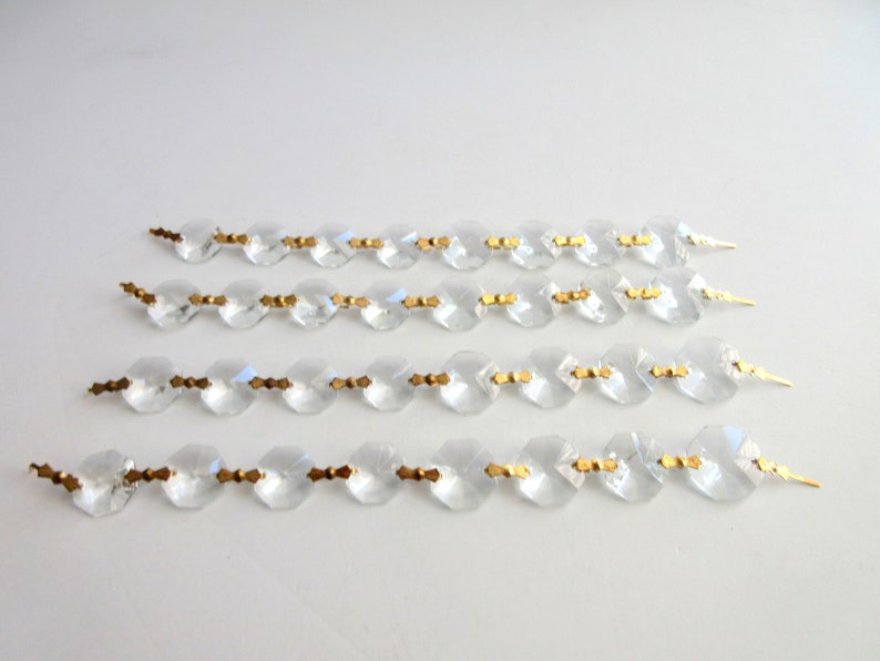 Octagon Crystal Glass Prisms Chandelier Lighting Parts Assorted