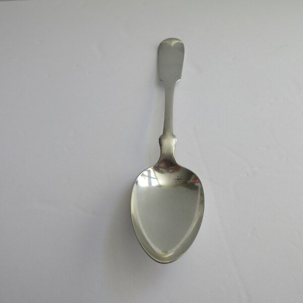 1847 Rogers Silverplate Fiddle Pattern Large Serving Tablespoon 8 inches