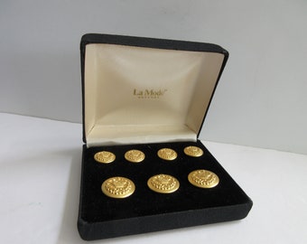 La Mode Goldtone Buttons for Suits Blazers Jackets 7 new in box